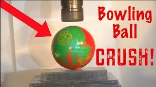 Crushing Bowling Ball with Hydraulic Press! Don&#39;t try this at Home!