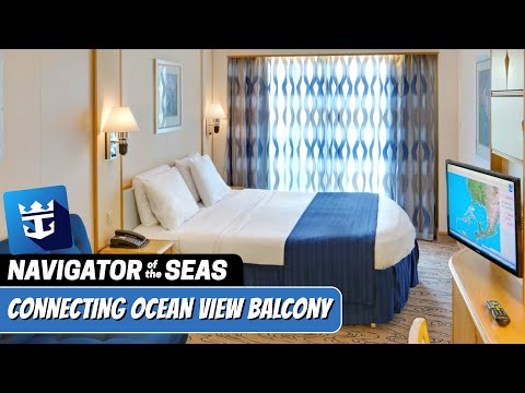 Navigator of the Seas Connecting Ocean View Balcony walkthrough tour