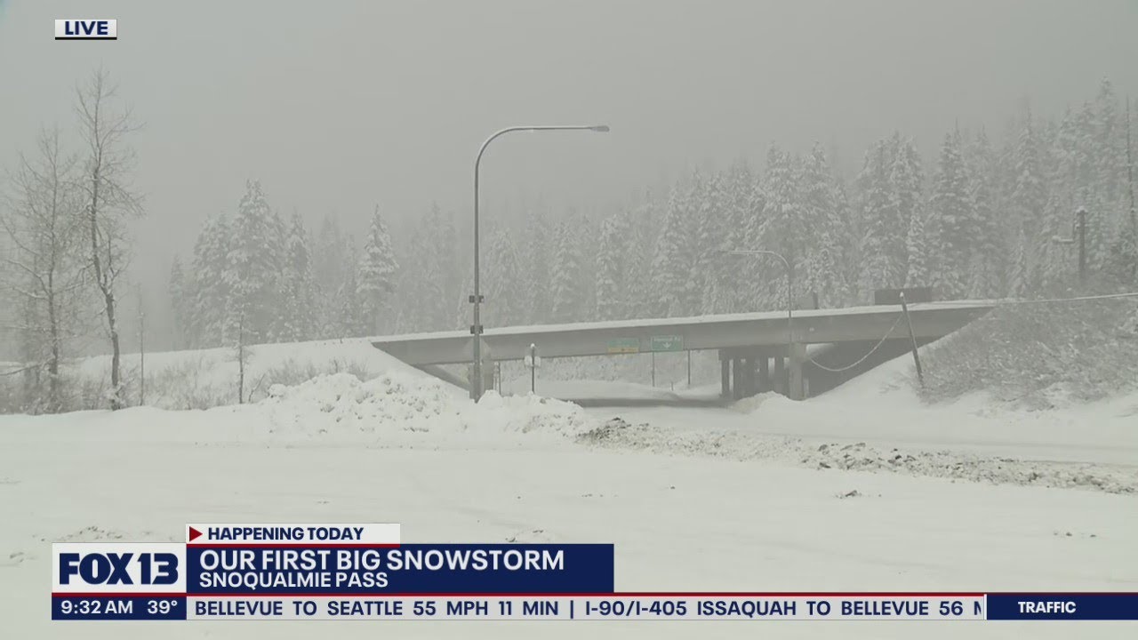 Up to 2 feet of snow expected this weekend at Snoqualmie Pass | FOX 13 ...