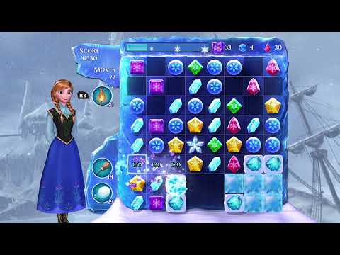 Frozen Free Fall: Snowball Fight Level 261 Walkthrough, No Power Ups