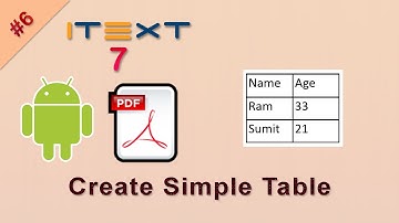 #6 Create Simple Table | Create Table | iText 7 Android tutorial | iText 7 Java and Android tutorial