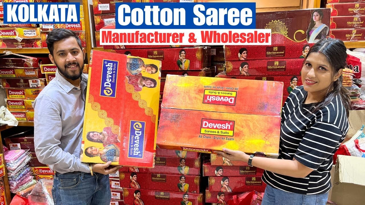 Cotton Sarees Manufacturer & Wholesaler in Kolkata Barabazar | Devesh Sarees