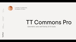 Creation TT Commons Pro font family (eng sub)