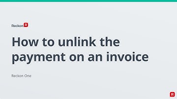 RECKON ONE - How do I unlink the payment from an invoice?