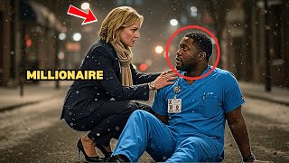 “You Must Come With Me” —MILLIONAIRE Found Black Nurse Freezing at the Bus Stop and Took Him Home