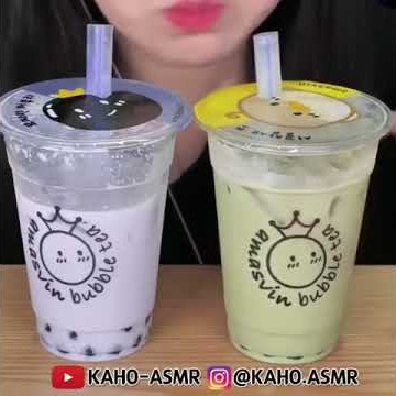 Asmr eating bubble tea KAHO-ASMR