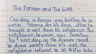 Full Story: The Farmer and the Well story writing in english #handwriting #storywriting News