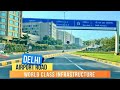 New india stunning world class airport road of delhi international  domestic airport from aerocity