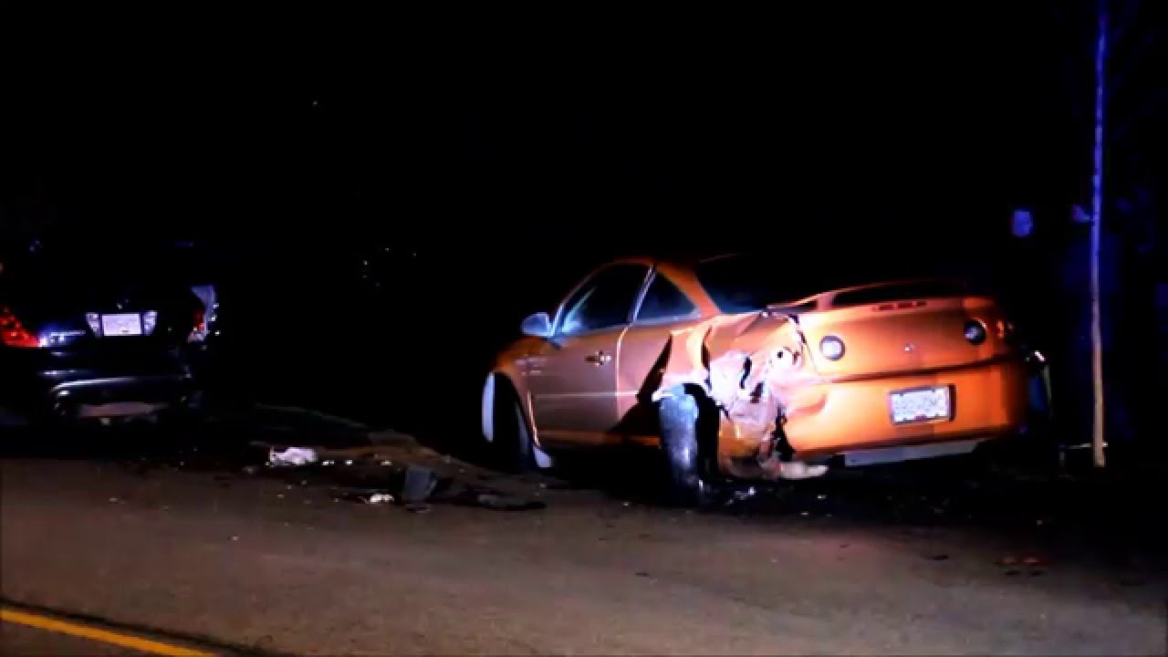 Drunk Driver Crashes Into Several Parked Cars - YouTube