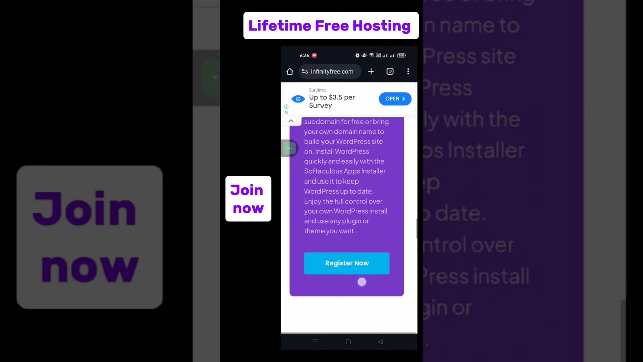 Lifetime free hosting domain €