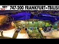 Frankfurt to tbilisi in the cockpit of a classic boeing 747200 of geosky