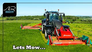 Mowing Gr With A John Deere 6920 And Valtra T174 Kverneland Mowers At Work