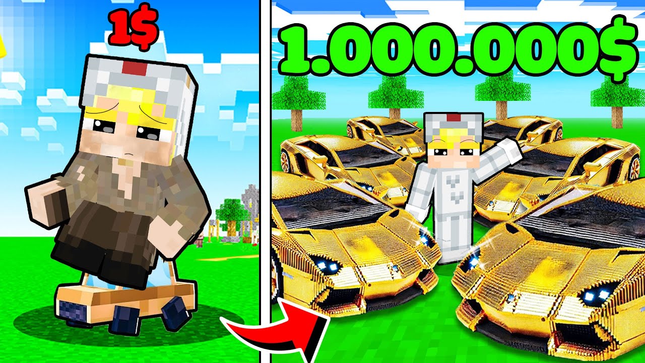 Tô Gà Mở Cửa Hàng Siêu Xe 1$ Vs 1.000.000$ Trong Minecraft!