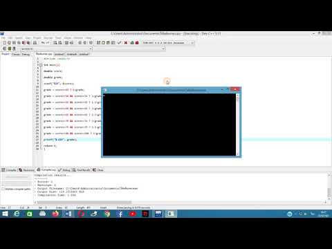 การรันโค้ดตัดเกรดด้วยโปรแกรมDev C++ โดยใช้คำสั่งDouble