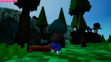 Unreal 4 - Landscape Terrian blended with Square Voxels (Walrus Boy)