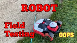 Kress robotic mower field test