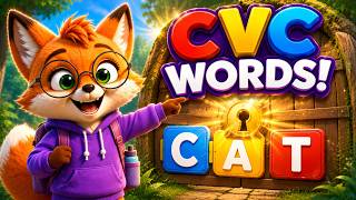 CVC Words for Kids Learn to Read with Ruby Fox Phonics for Preschoolers