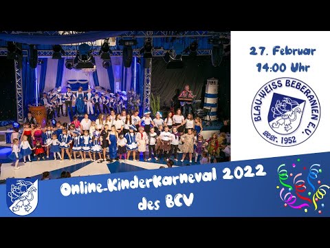 Kinder-Onlinekarneval 2022 des BCV Blau-Weiß Beberanien