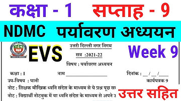NDMC Class 1 EVS Week 9 Worksheet 9 (28/7/21) || पर्यावरण अध्ययन सप्ताह 9 Class 1st week 9 solution