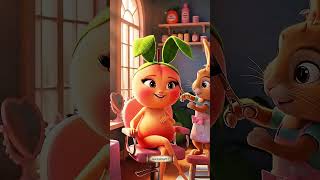Strawberry & Peach Bunny Pixar Haircut Adventure | Cozy Fruit Salon Short 🍓🍑🐧🐰 screenshot 4