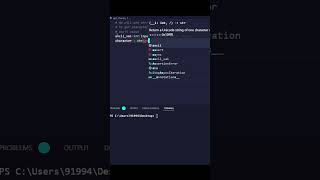 Find the character from ASCII value in python #python #shorts #viral #vscode #trending #coding #code