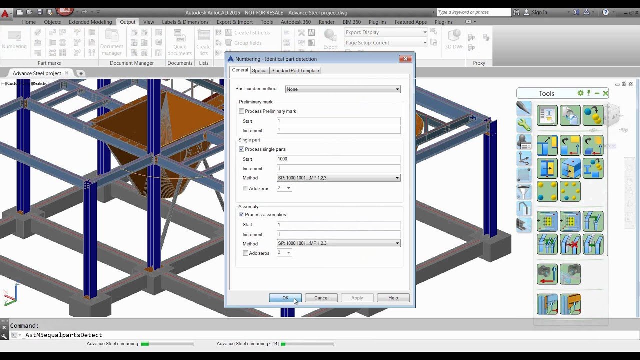 30 - Run numbering after modifications with Autodesk Advance Steel