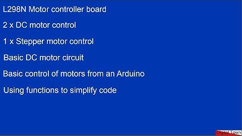 Arduino C++ control of the L298N Motor Controller Board