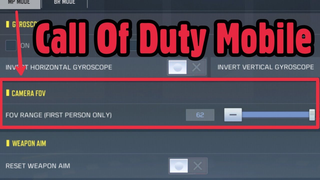 Camera FOV Range ( First Person Only Settings in Call of duty Mobile ( COD ) Camera FOV Range ( First Person Only Settings in Call of duty Mobile ( COD ) -