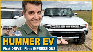 HUMMER EV - First Drive - First Impressions | Rivian Dad How Is This Thing Even Possible 2022 Gmc Hummer Ev First Drive