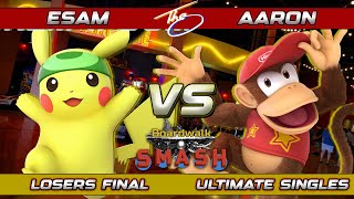 BWS #96 LOSERS FINAL - ESAM (Pikachu) Vs. Aaron (Diddy Kong) Super Smash Bros Ultimate SSBU Top 8