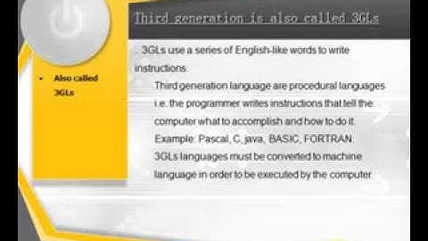 Generation of Languages