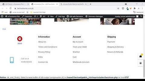 how to fix ob_end_flush(): failed to send buffer of zlib output compression  in wordpress