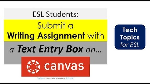 How to Submit Writing on CANVAS