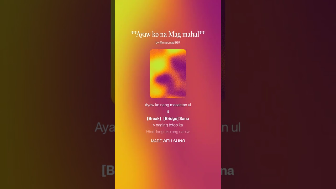 **Ayaw ko na Mag mahal** Minus 1