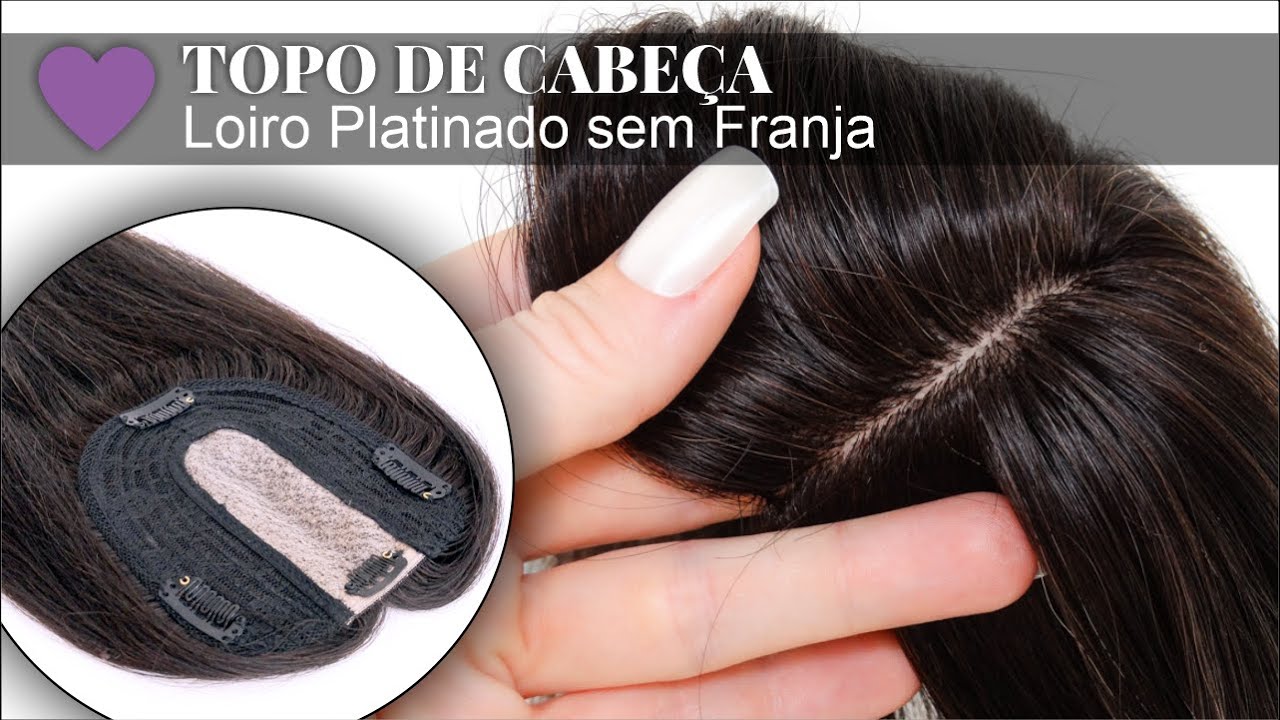 Top Closure (Topo de Cabeça) Alopécia e Cabelos Ralos sem Volume - Castanho Médio - Cia da Mulher
