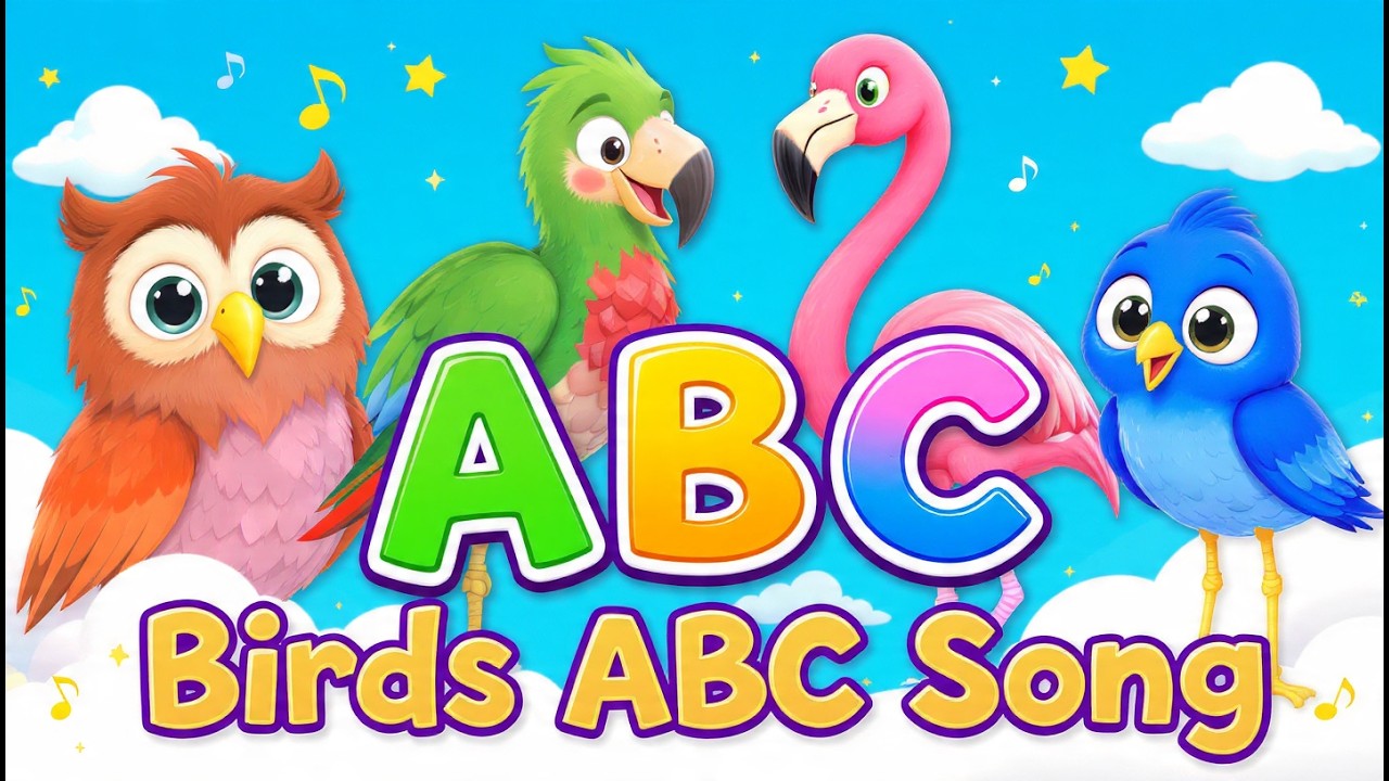 Learn Bird Alphabet Song | A to Z Birds for Preschool Kids