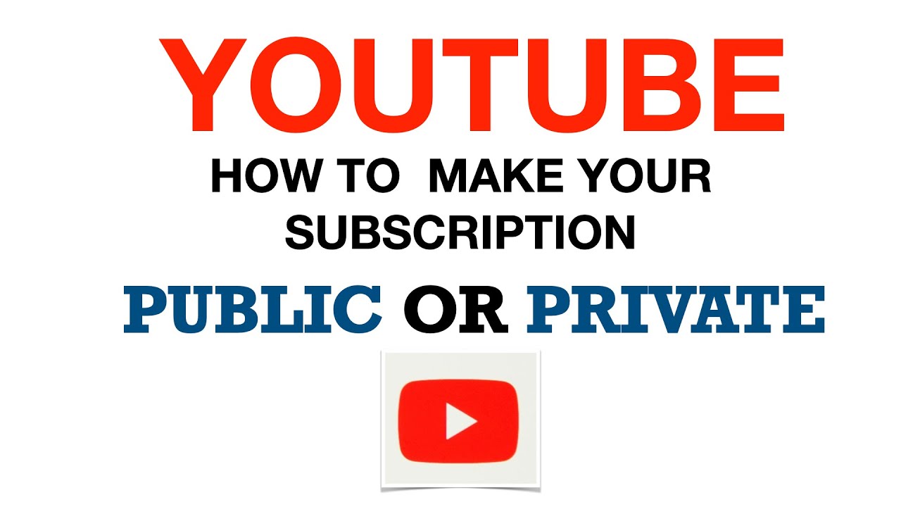 How to make your subscriptions Public or Private || Tagalog version ...