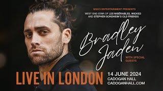 Trailer for Bradley Jaden's first ever solo concert - 14 June 2024, Cadogan Hall, London
