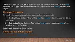 How to Save and Read Enum Values in Database Using JDBC