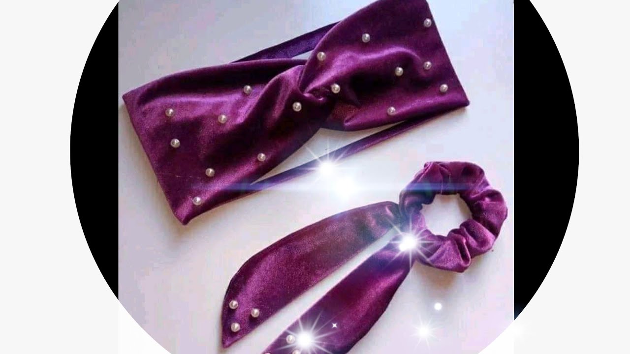 خياطه بندانه كروازي 🎀ربطه الشعر كيوت للبنات 💞مشروع من بواقي قماش