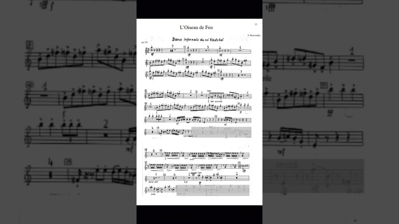 trumpet excerpt- firebird Stravinsky