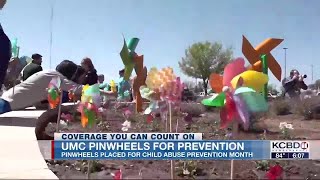 UMC placing pinwheels for Child Abuse Prevention Month