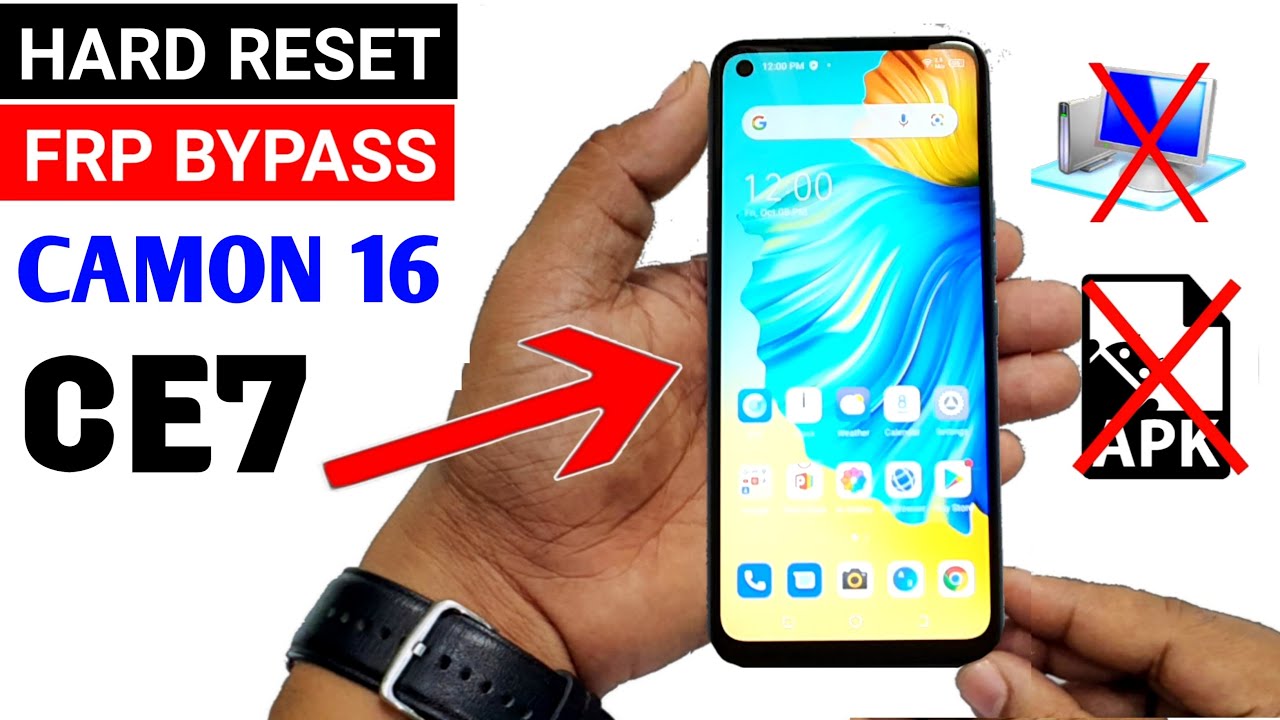 Tecno CAMON 16 SCREEN UNLOCK & FRP BYPASS | Without PC