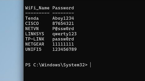 Toon alle wifi-wachtwoorden met PowerShell