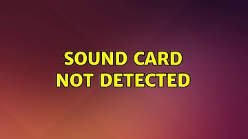 Ubuntu: Sound card not detected