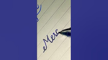 meraj in cursive writing #goodhandwriting #shorts #diy #cursive