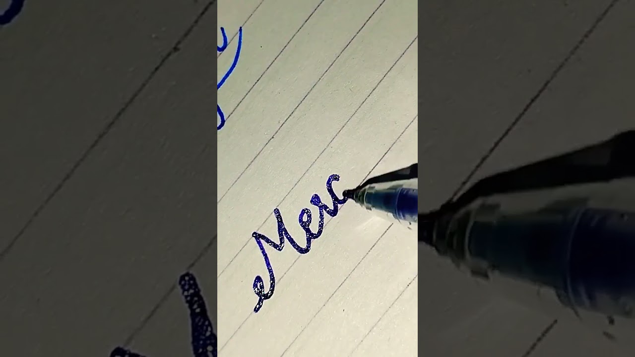 meraj in cursive writing 