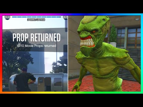 GTA 5 Online - HOW TO GET "ALIEN" OUTFIT plus All Movie Props Locations! (GTA V Guide)