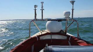 Solent Boat Fishing Smooth to Rough Trip Raymarine EV100 Autopilot Southcoast United Kingdom