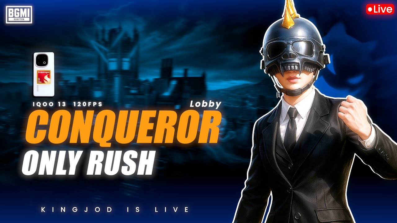 🔴IQOO 13 120 FPS CONQUEROR LOBBY GAMEPLAY | IQOO 13 INDIA FASTEST PHONE ...